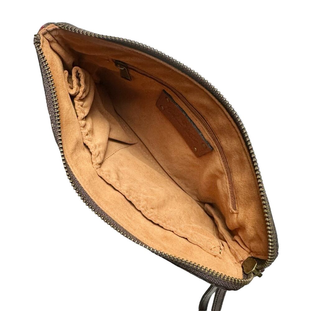 Patricia Nash | Women | Cassini Red Leather Trim Peruvian Tapestry Wristlet - Picture 5 of 9